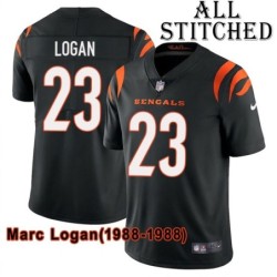 Black Home Embroidered Marc Logan Cincinnati Bengals #23 Stitched Jersey