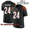 Black Home Embroidered Ric Mathias Cincinnati Bengals #24 Stitched Jersey