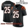 Black Home Embroidered Jamar Fletcher Cincinnati Bengals #25 Stitched Jersey