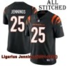 Black Home Embroidered Ligarius Jennings Cincinnati Bengals #25 Stitched Jersey