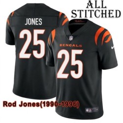 Black Home Embroidered Rod Jones Cincinnati Bengals #25 Stitched Jersey