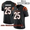 Black Home Embroidered John Simmons Cincinnati Bengals #25 Stitched Jersey