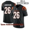 Black Home Embroidered Tycen Anderson Cincinnati Bengals #26 Stitched Jersey