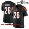 Black Home Embroidered Jack Gehrke Cincinnati Bengals #26 Stitched Jersey