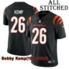 Black Home Embroidered Bobby Kemp Cincinnati Bengals #26 Stitched Jersey