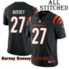 Black Home Embroidered Barney Bussey Cincinnati Bengals #27 Stitched Jersey