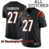 Black Home Embroidered Al Randolph Cincinnati Bengals #27 Stitched Jersey