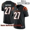 Black Home Embroidered Saint Saffold Cincinnati Bengals #27 Stitched Jersey