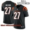 Black Home Embroidered Gibril Wilson Cincinnati Bengals #27 Stitched Jersey