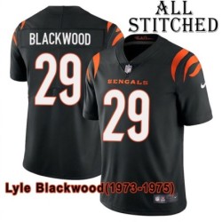 Black Home Embroidered Lyle Blackwood Cincinnati Bengals #29 Stitched Jersey