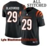 Black Home Embroidered Lyle Blackwood Cincinnati Bengals #29 Stitched Jersey