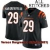 Black Home Embroidered Vernon Hargreaves III Cincinnati Bengals #29 Stitched Jersey