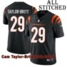 Black Home Embroidered Cam Taylor-Britt Cincinnati Bengals #29 Stitched Jersey