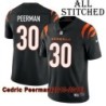 Black Home Embroidered Cedric Peerman Cincinnati Bengals #30 Stitched Jersey