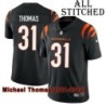 Black Home Embroidered Michael Thomas Cincinnati Bengals #31 Stitched Jersey