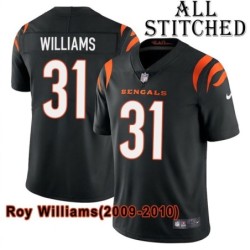 Black Home Embroidered Roy Williams Cincinnati Bengals #31 Stitched Jersey