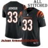 Black Home Embroidered JoJuan Armour Cincinnati Bengals #33 Stitched Jersey