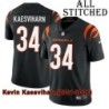 Black Home Embroidered Kevin Kaesviharn Cincinnati Bengals #34 Stitched Jersey