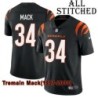 Black Home Embroidered Tremain Mack Cincinnati Bengals #34 Stitched Jersey