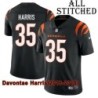 Black Home Embroidered Davontae Harris Cincinnati Bengals #35 Stitched Jersey