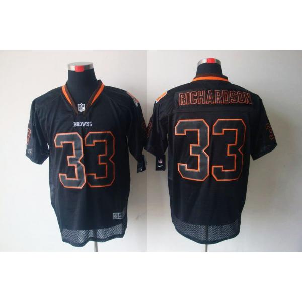 [NEW,Lights-Out]Trent Richardson Football Jersey -Cleveland #33 Black Jersey