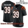 Black Home Embroidered Onterio McCalebb Cincinnati Bengals #39 Stitched Jersey