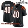 Black Home Embroidered John Busing Cincinnati Bengals #40 Stitched Jersey