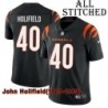 Black Home Embroidered John Holifield Cincinnati Bengals #40 Stitched Jersey