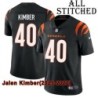 Black Home Embroidered Jalen Kimber Cincinnati Bengals #40 Stitched Jersey