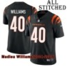 Black Home Embroidered Madieu Williams Cincinnati Bengals #40 Stitched Jersey