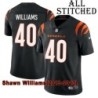 Black Home Embroidered Shawn Williams Cincinnati Bengals #40 Stitched Jersey