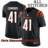 Black Home Embroidered Chris Edmonds Cincinnati Bengals #41 Stitched Jersey