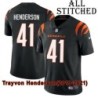 Black Home Embroidered Trayvon Henderson Cincinnati Bengals #41 Stitched Jersey