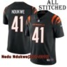 Black Home Embroidered Nedu Ndukwe Cincinnati Bengals #41 Stitched Jersey