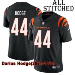 Black Home Embroidered Darius Hodge Cincinnati Bengals #44 Stitched Jersey