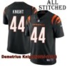 Black Home Embroidered Demetrius Knight Cincinnati Bengals #44 Stitched Jersey