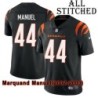 Black Home Embroidered Marquand Manuel Cincinnati Bengals #44 Stitched Jersey