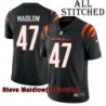 Black Home Embroidered Steve Maidlow Cincinnati Bengals #47 Stitched Jersey