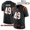 Black Home Embroidered Joe Bachie Cincinnati Bengals #49 Stitched Jersey