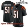 Black Home Embroidered Jayson DiManche Cincinnati Bengals #51 Stitched Jersey