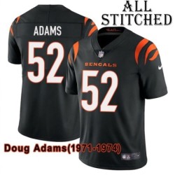 Black Home Embroidered Doug Adams Cincinnati Bengals #52 Stitched Jersey