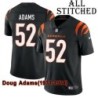 Black Home Embroidered Doug Adams Cincinnati Bengals #52 Stitched Jersey