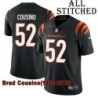 Black Home Embroidered Brad Cousino Cincinnati Bengals #52 Stitched Jersey
