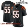 Black Home Embroidered Lance Sellers Cincinnati Bengals #55 Stitched Jersey