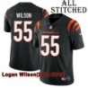 Black Home Embroidered Logan Wilson Cincinnati Bengals #55 Stitched Jersey