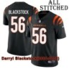 Black Home Embroidered Darryl Blackstock Cincinnati Bengals #56 Stitched Jersey