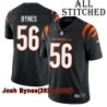 Black Home Embroidered Josh Bynes Cincinnati Bengals #56 Stitched Jersey