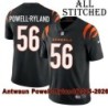 Black Home Embroidered Antwaun Powell-Ryland Cincinnati Bengals #56 Stitched Jersey