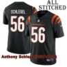Black Home Embroidered Anthony Schlegel Cincinnati Bengals #56 Stitched Jersey