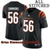 Black Home Embroidered Brian Simmons Cincinnati Bengals #56 Stitched Jersey
